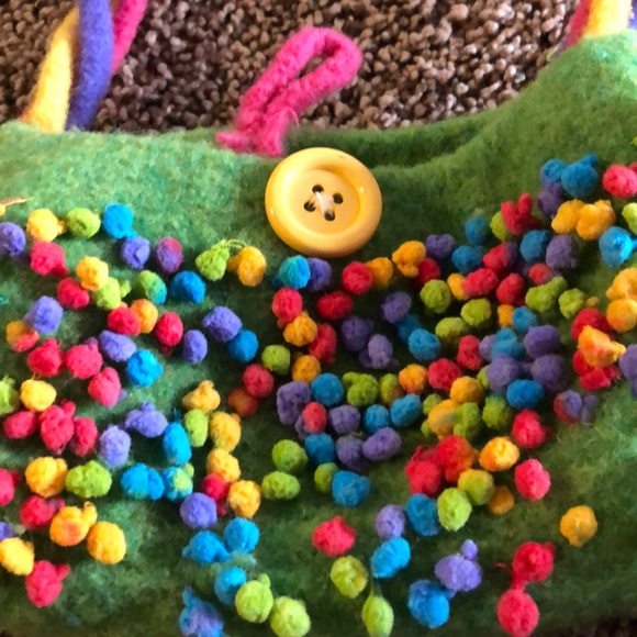 Hand knit.  Felted purse. - Picture 3 of 6